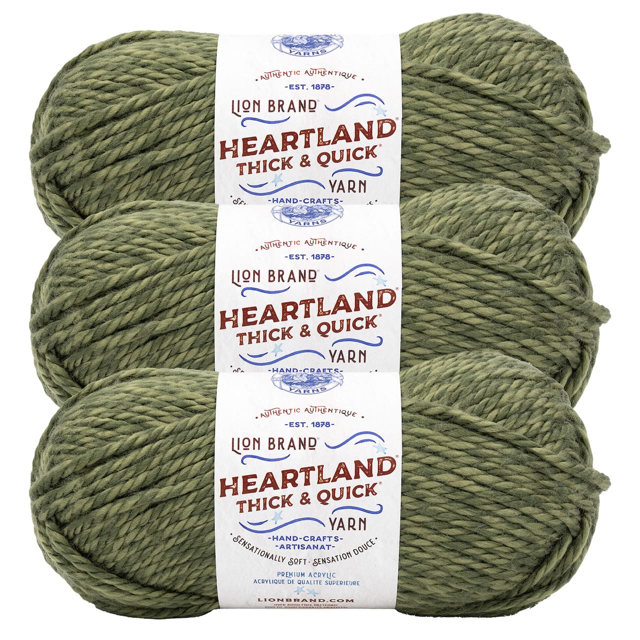 3 Pack Lion Brand® Heartland® Thick & Quick® Yarn